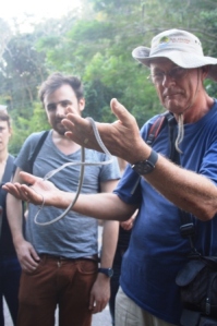 Making friends with a whip snake